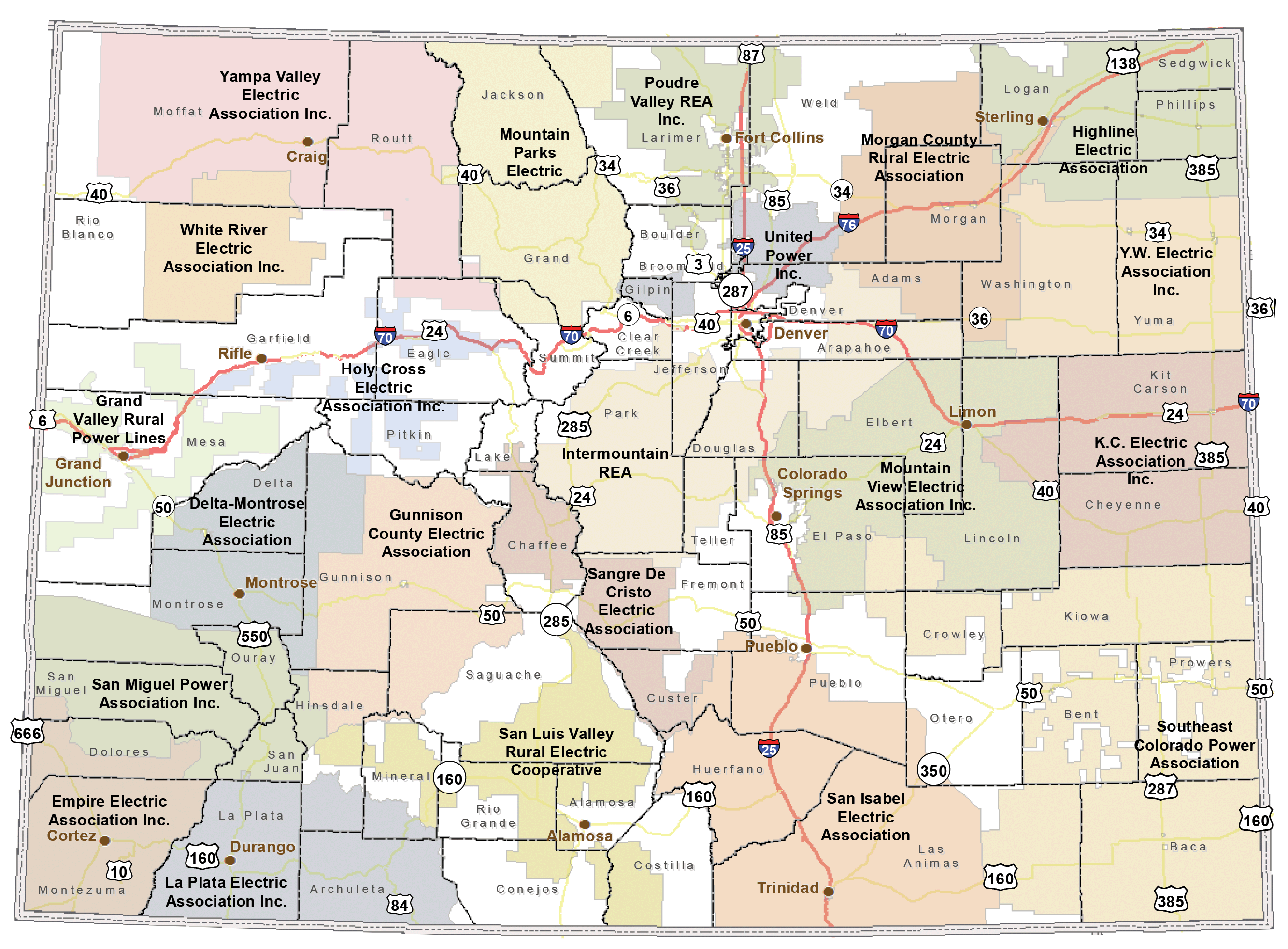 colorado map denver county elbert montrose electric arizona where maps power lakewood transmission united state coop springs secretmuseum op cooperative